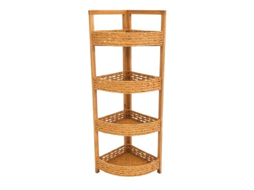Custom-made Corner Wooden Frame and Paper Cord 4-Tier Organizer